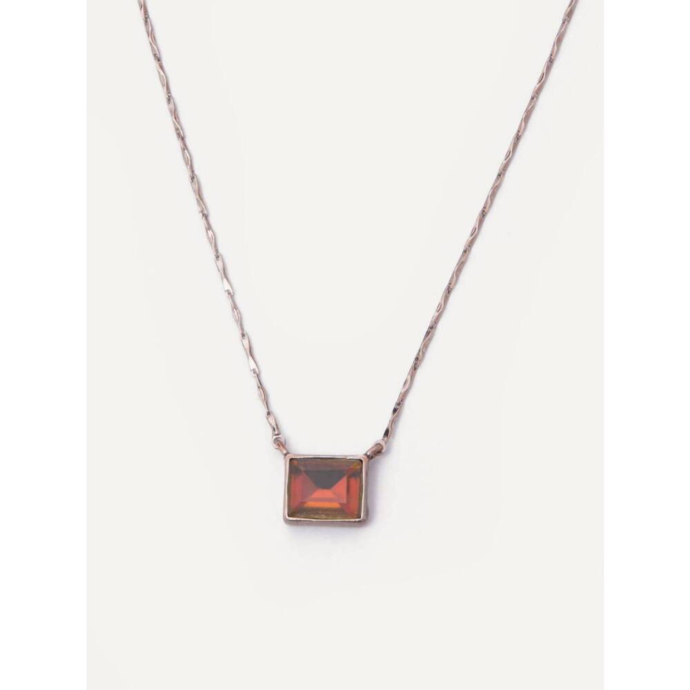 NEW MELANIA CLARA women's kylie necklace in rectangle - moonshadow